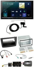 Pioneer 2DIN DAB USB Lenkrad Bluetooth Autoradio für Alfa Mito 14-18 schwarz