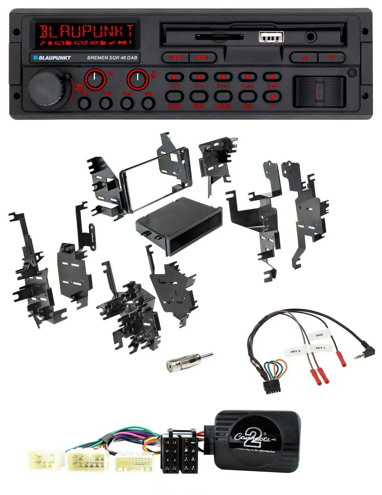 Blaupunkt SD Lenkrad USB Bluetooth DAB Autoradio für Toyota FJ (ab 2007)