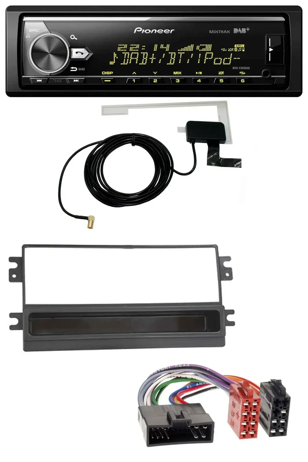 Автомагнитола Pioneer Bluetooth, DAB, USB, MP3 для Kia Clarus/Carens FL/Carnival