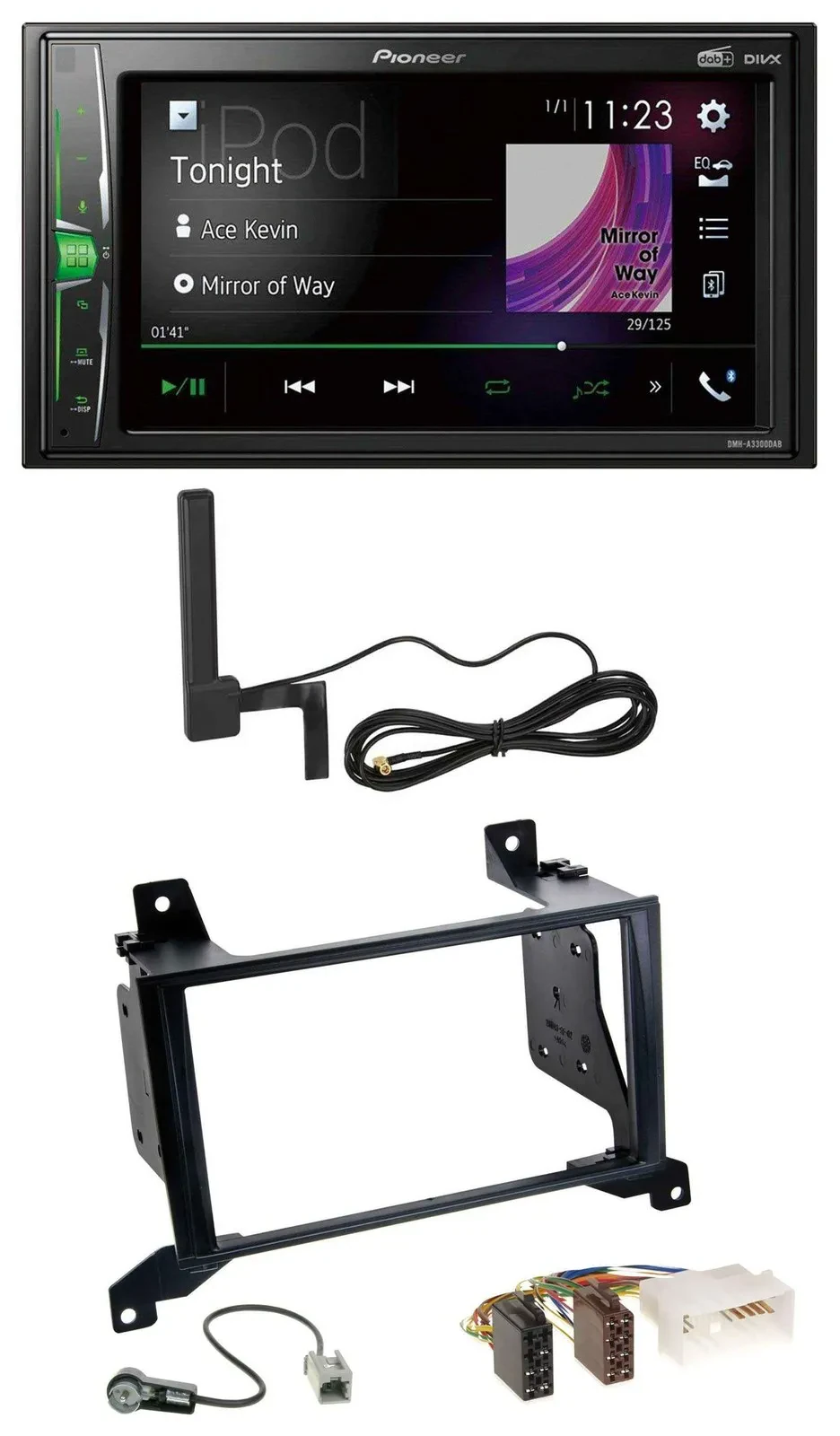 Автомагнитола для Hyundai Santa Fe CM (2009–2012) Pioneer 2 DIN, DAB, Bluetooth, AUX, MP3