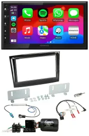 Kenwood Lenkrad USB DAB 2DIN Bluetooth Autoradio für Fiat Doblo VDO ab 2015 pian