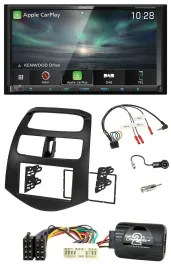 Kenwood Bluetooth USB 2DIN Lenkrad TMC DAB Navigation für Chevrolet Spark KLM 20