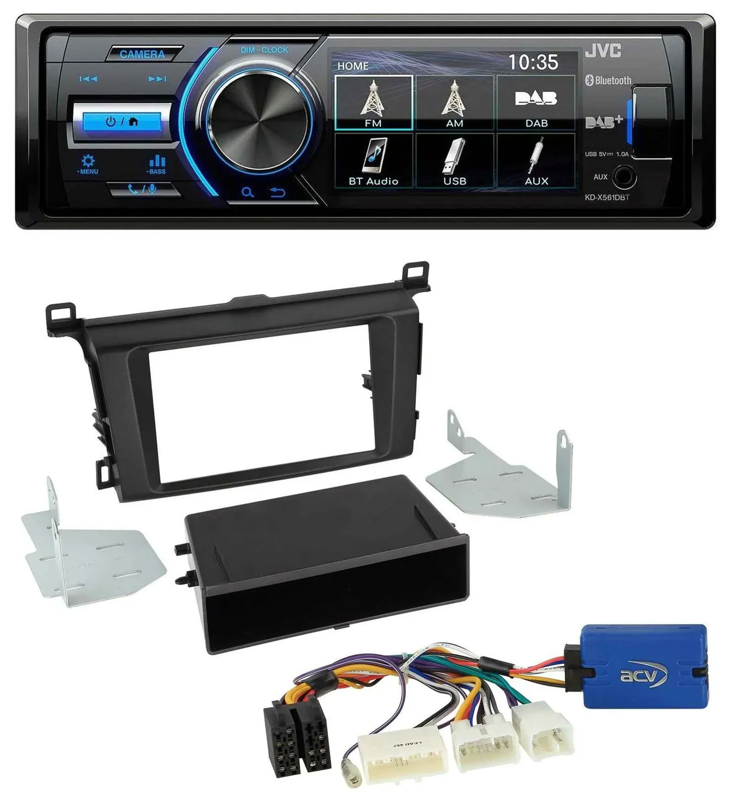 JVC Bluetooth MP3 USB DAB Autoradio für Toyota RAV-4 (ab 2013)