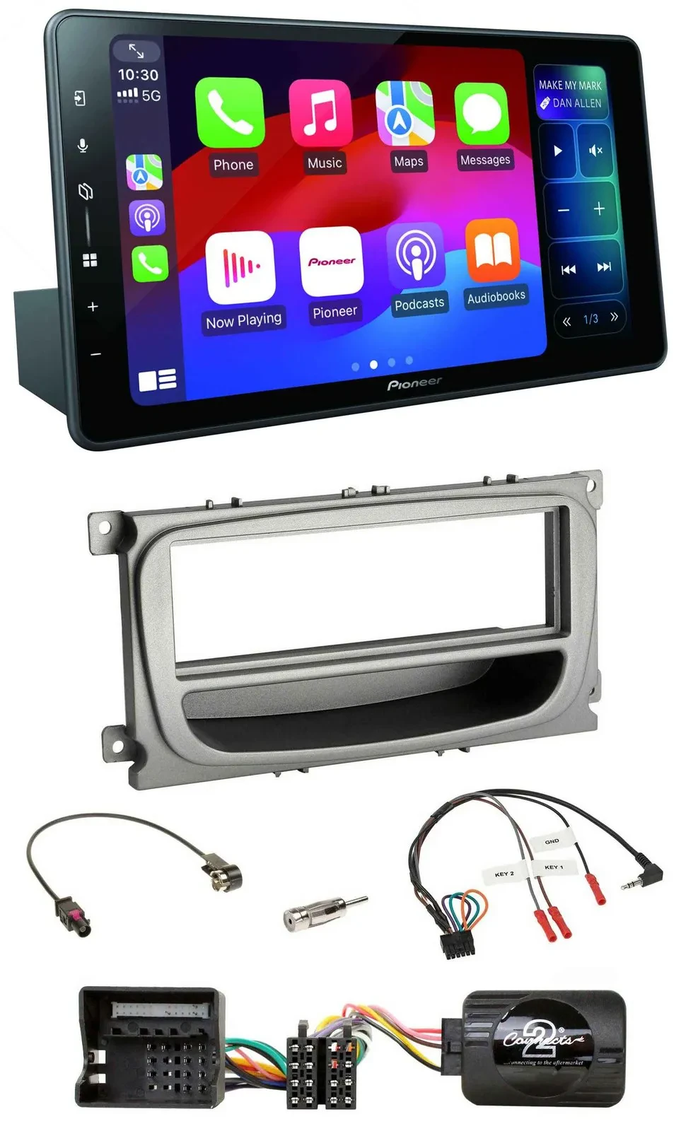 Pioneer Bluetooth DAB Lenkrad USB Autoradio für Ford C-Max Focus Galaxy ab 07 si