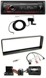 Автомагнитола для Alfa Romeo 156 (2000–2001) Pioneer DAB, USB, Bluetooth, поддержка кнопок на руле, черная