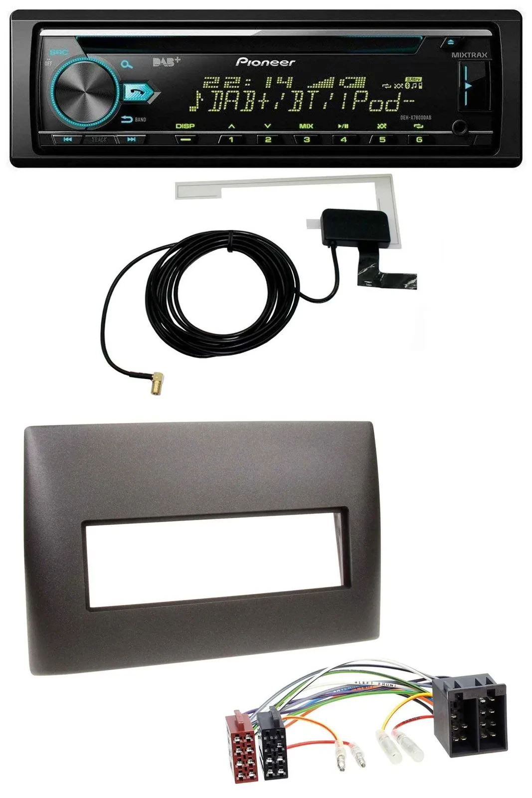 Pioneer MP3 AUX CD USB DAB Autoradio für Fiat Stilo (192, 2001-2008)