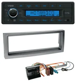 VDO AUX Bluetooth USB MP3 Autoradio für Citroen C5 Peugeot 407 ab 04 grau-metall