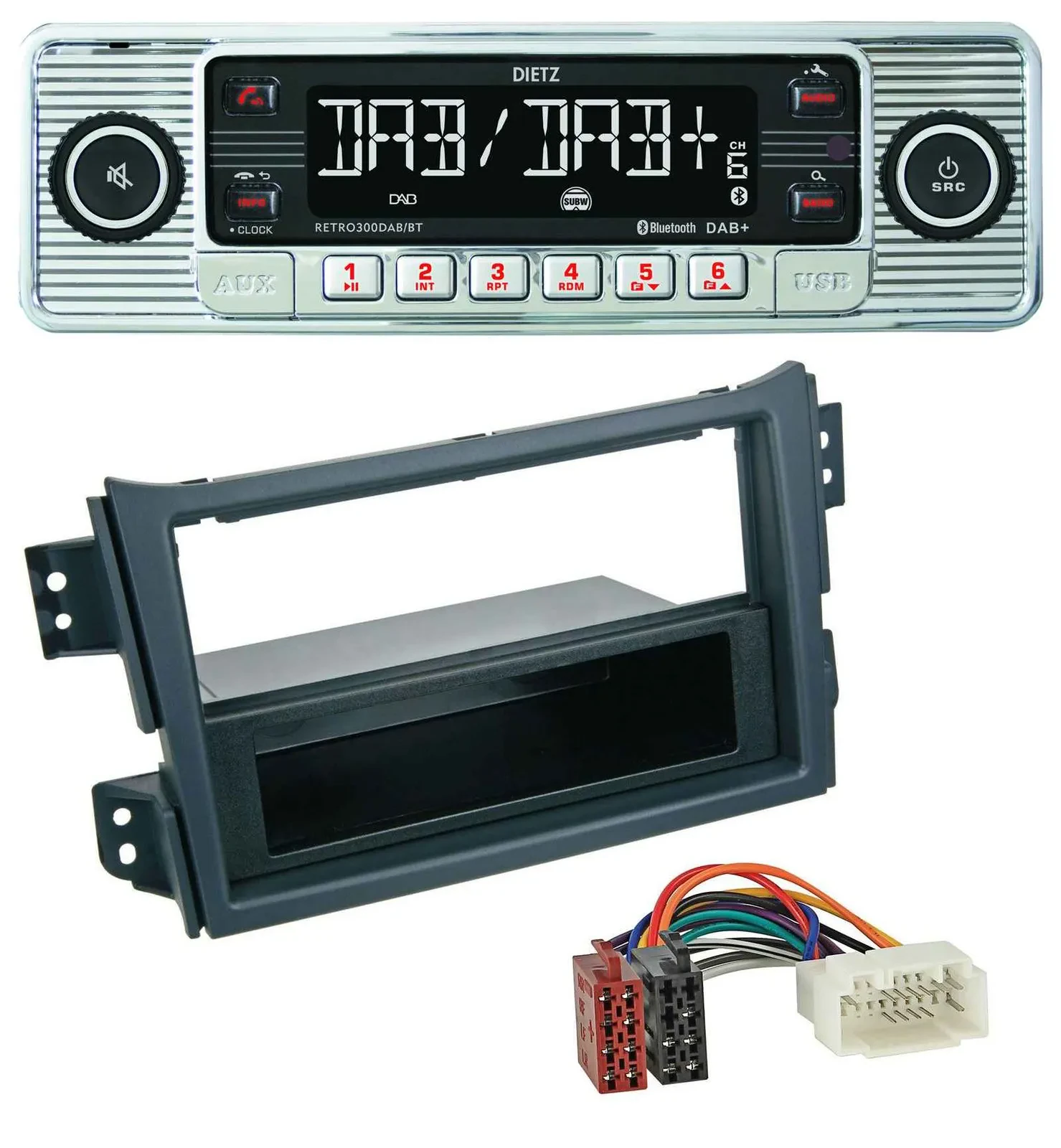 Dietz Bluetooth MP3 DAB USB Autoradio für Opel Agila B 2008-2014 Suzuki Splash