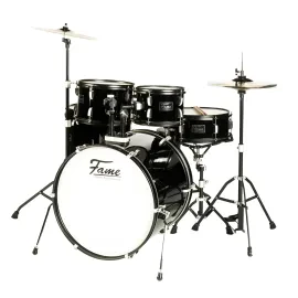 FS22B Rock Set Piano Black 22" BassDrum Mischholz Kessel Hardware Becken Ideal