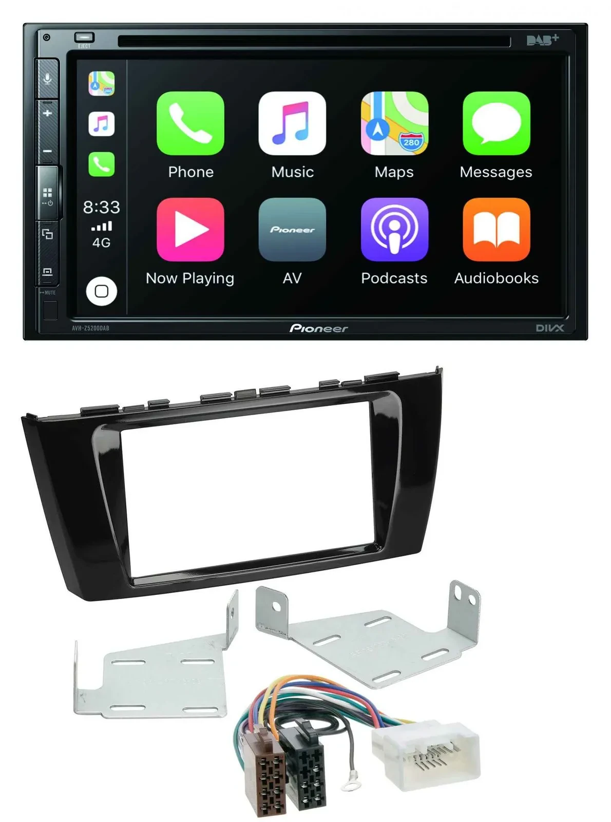 Pioneer DVD 2DIN MP3 DAB Bluetooth USB Autoradio für Mitsubishi Mirage SpaceStar