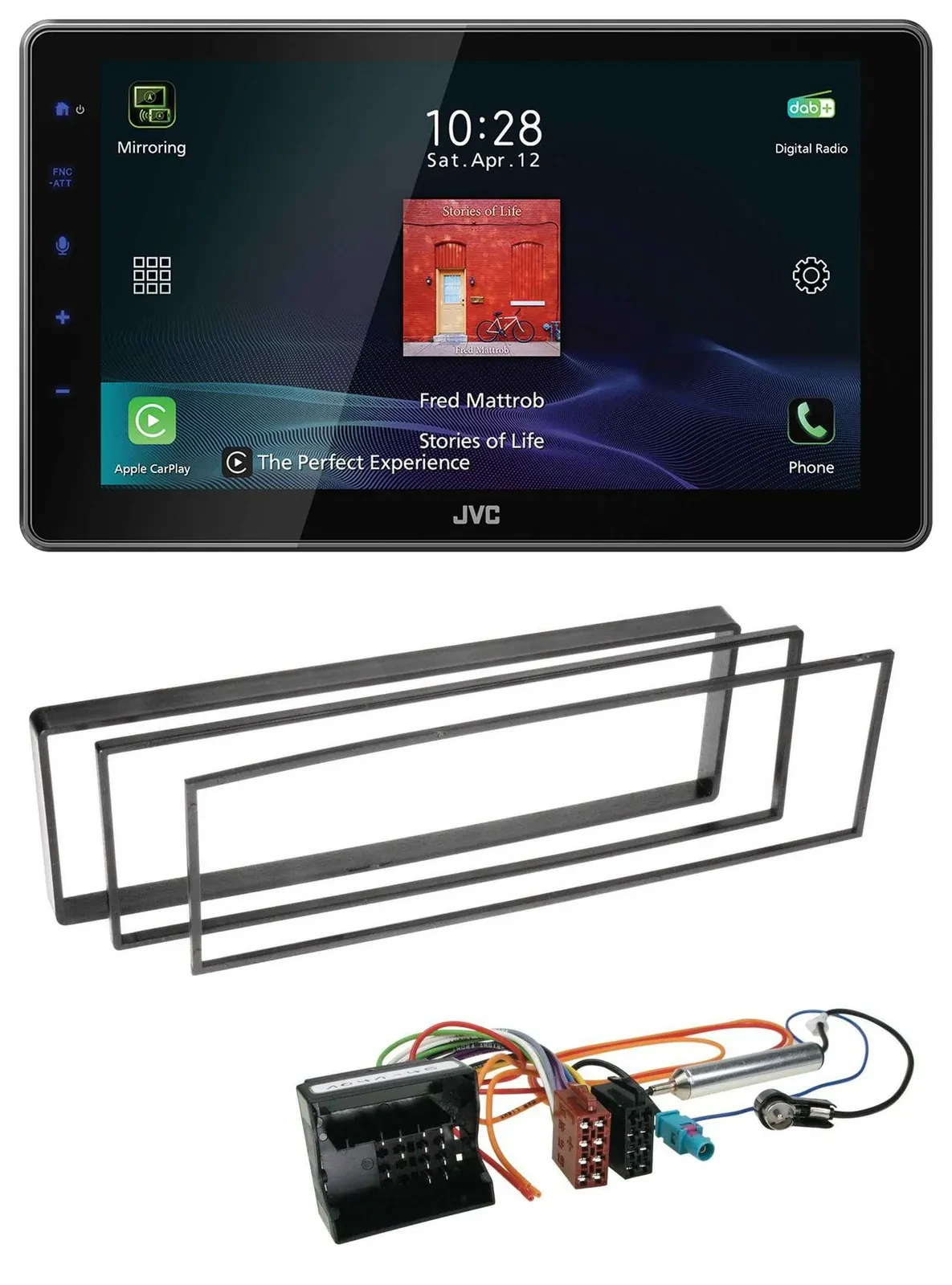 JVC DAB MP3 Bluetooth USB Autoradio für Peugeot 307, 1007 (2001-2009)