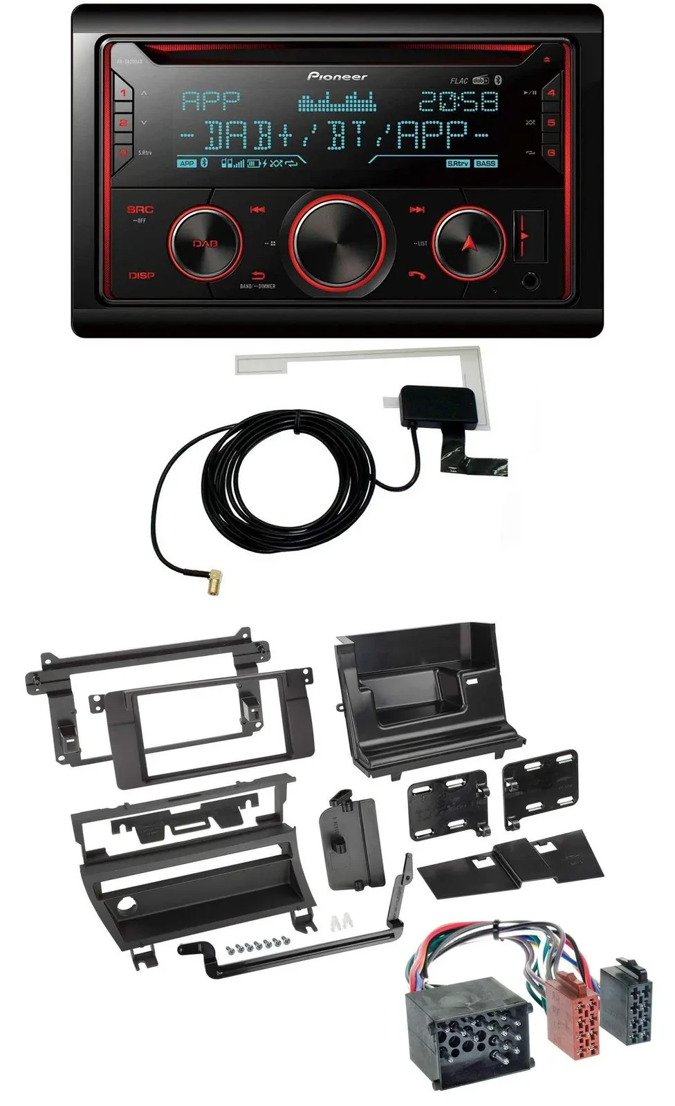 Pioneer 2DIN MP3 DAB USB CD Bluetooth Autoradio für BMW 3er 1999-2002 1 Schalter
