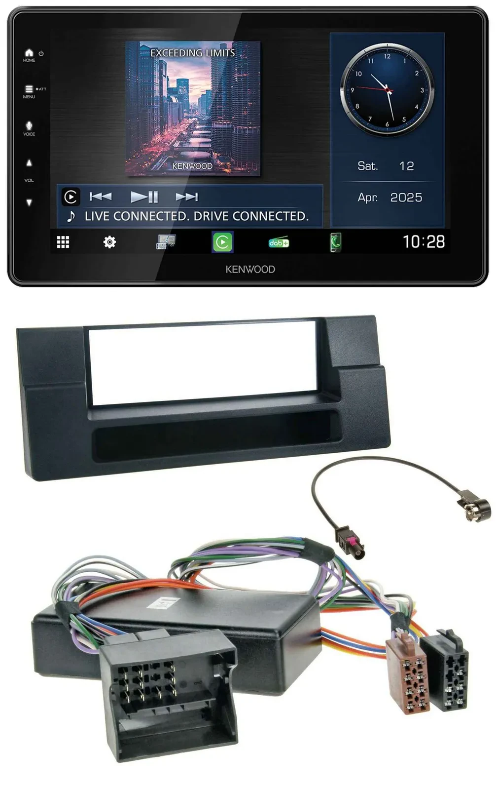Kenwood MP3 Bluetooth USB DAB Autoradio für BMW X5 E53 5er E39 Ablagefach Quadlo
