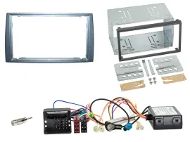 Комплект установки для автомагнитолы Caraudio24 2-DIN для Peugeot 308 (2007–2009), серебристый, с CAN-Bus