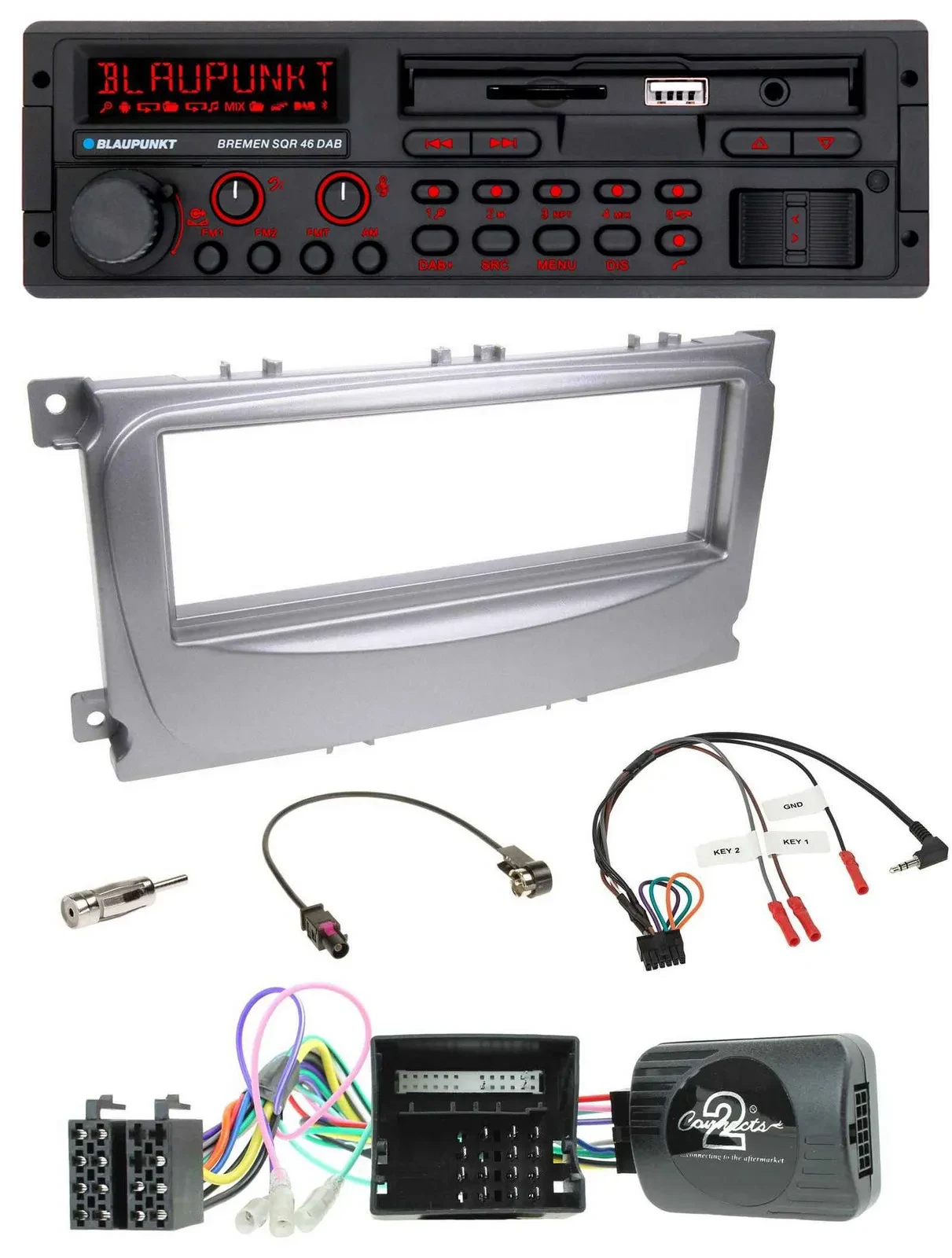 Blaupunkt SD Lenkrad USB Bluetooth DAB Autoradio für Ford S-Max Mondeo Can-Bus 0