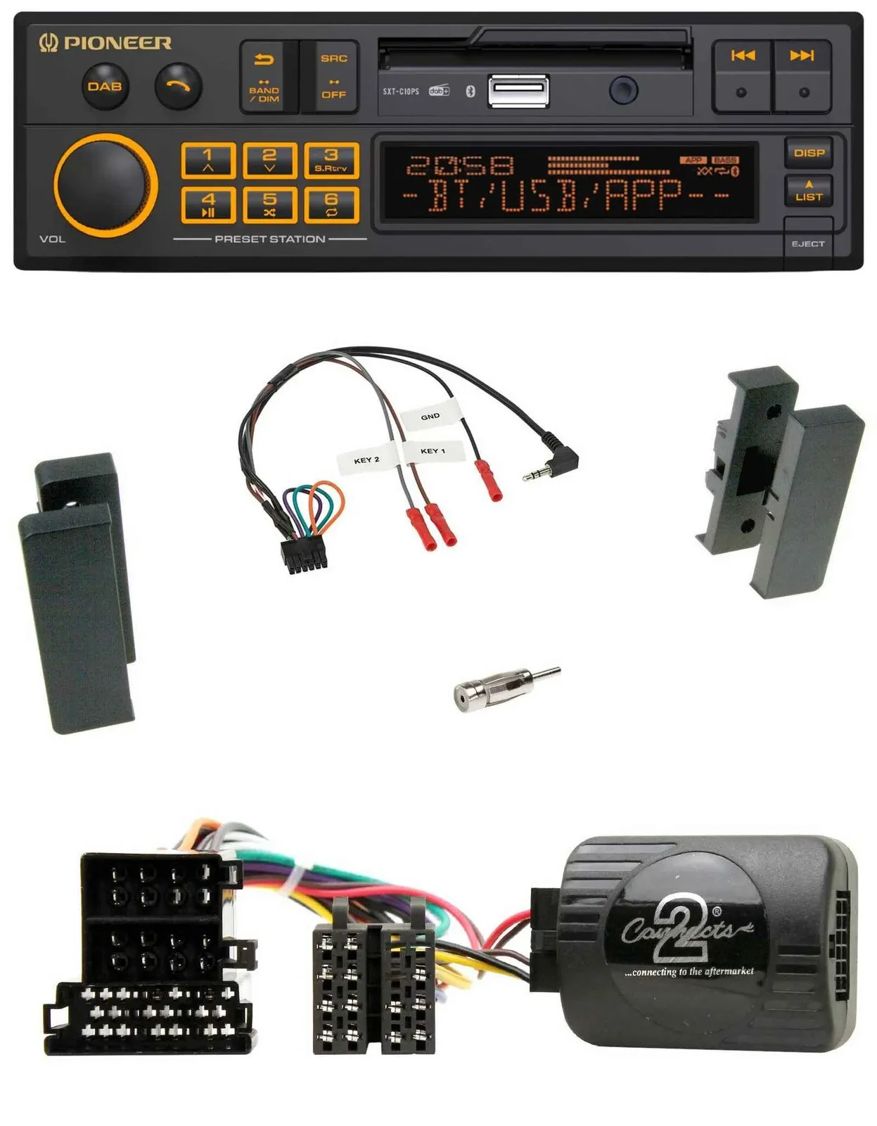 Автомагнитола Pioneer DAB, USB, Bluetooth для Seat Leon 2002–2006, Toledo с 2002