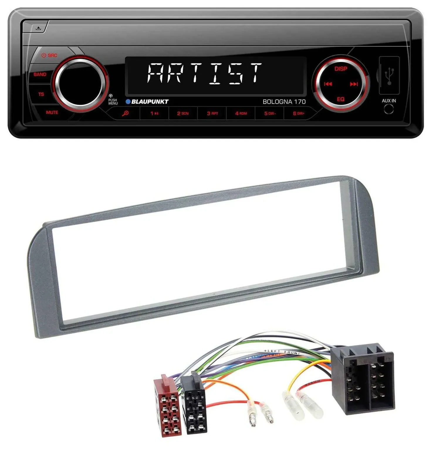 Blaupunkt SD USB 1DIN MP3 AUX Autoradio für Alfa Romeo 147, GT - anthrazit