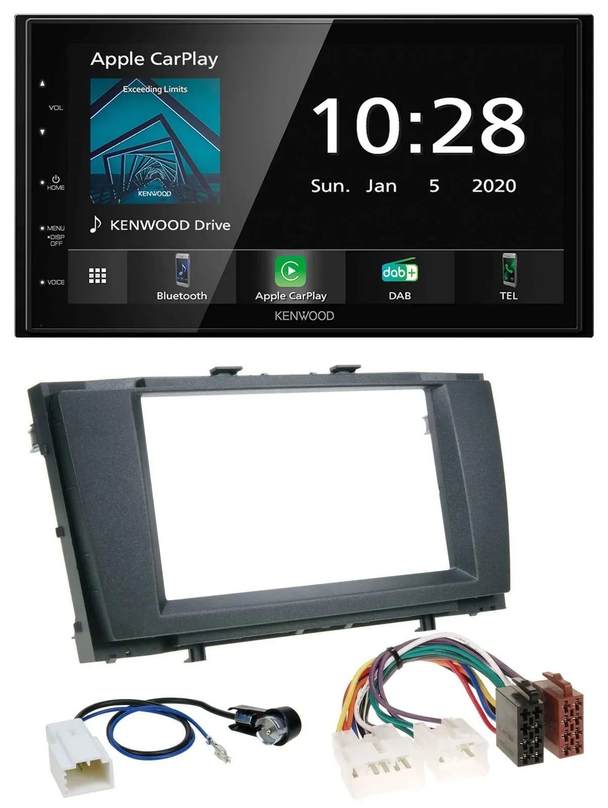 Автомагнитола Kenwood 2-DIN Bluetooth, MP3, DAB, USB для Toyota Avensis (2009–2015)