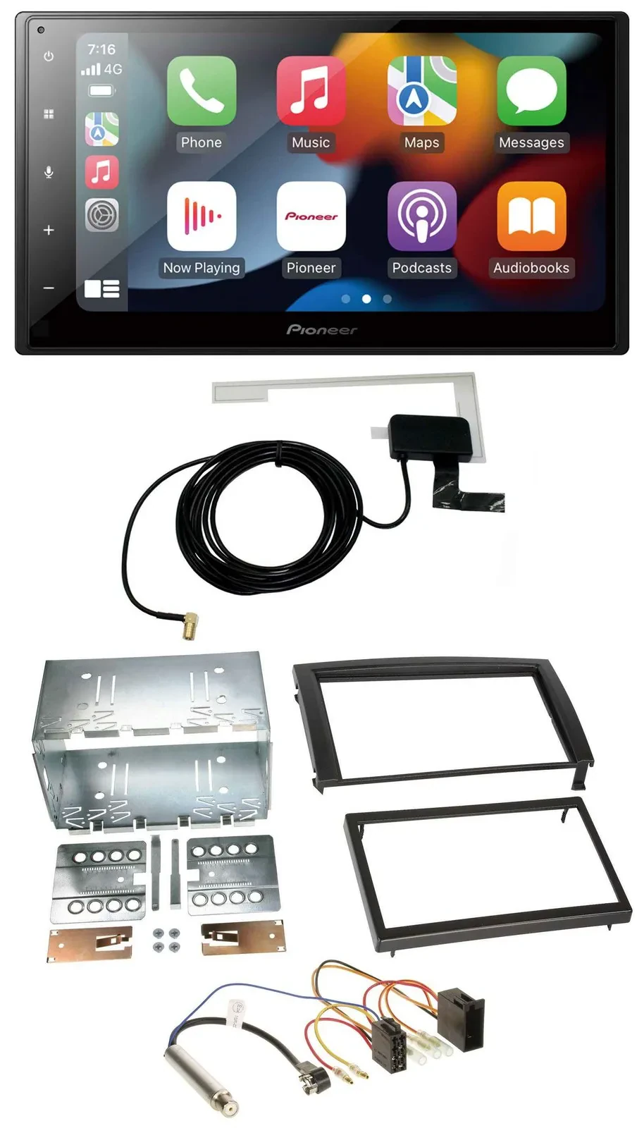 Автомагнитола Pioneer 2DIN MP3 USB Bluetooth DAB для Skoda Fabia 2004–2007 (6Y)