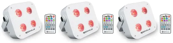 Светодиодный прибор Rockville MINI RF4 V2 White (3 штуки)