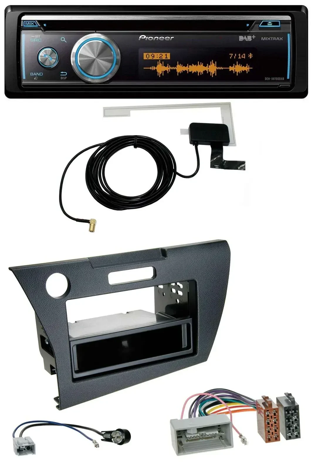 Автомагнитола для Honda CR-Z (ZF1, с 2010) Pioneer Bluetooth, DAB, MP3, USB, CD