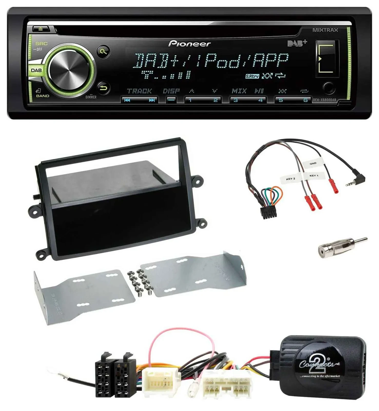 Автомагнитола для Mitsubishi L200 (2006–2015) Pioneer DAB, CD, USB, поддержка кнопок на руле