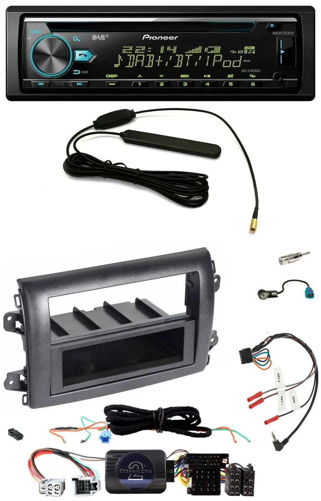 Автомагнитола для Fiat Ducato (Serie 8, с 2021) Pioneer CD/MP3, DAB, USB, поддержка управления на руле