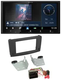 Kenwood Bluetooth 2DIN USB DAB MP3 Autoradio für Mercedes M-Klasse W164 05-11