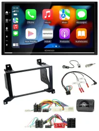 Автомагнитола Kenwood 2-DIN, DAB, USB, Bluetooth, для Hyundai Santa Fe CM (2009–2020), с управлением с руля