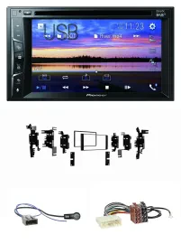 Автомагнитола Pioneer 2DIN, Bluetooth, USB, DVD, DAB, MP3 для Nissan Tiida/Versa C11 (2007)