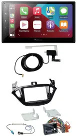 Автомагнитола для Opel Adam (с 2013) и Corsa E (с 2015) Pioneer 2DIN, USB, Bluetooth, DAB, MP3