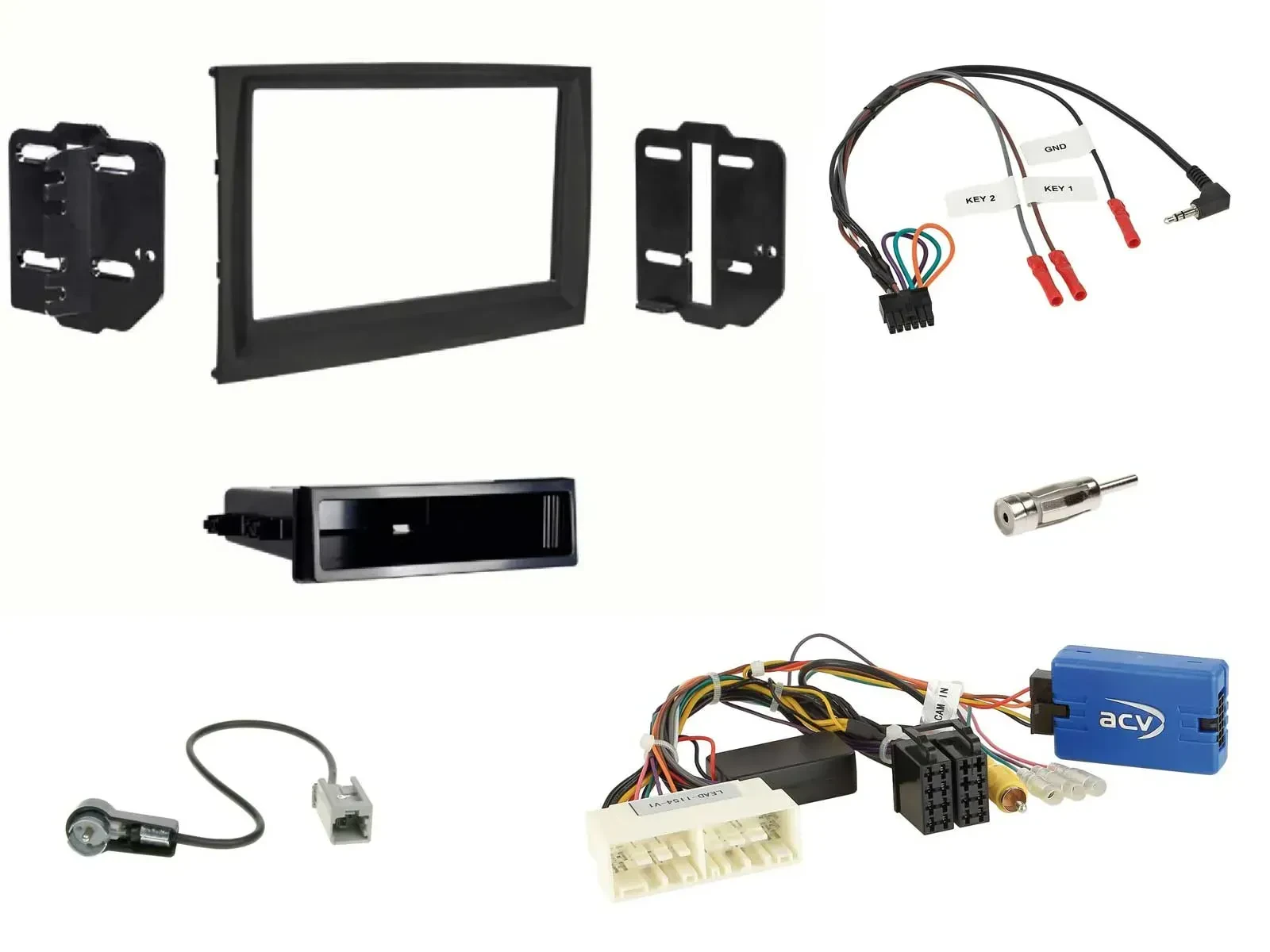 Radioset Lenkradadapter DIN Autoradio für Kia Sportage QL ab 2016 schwarz