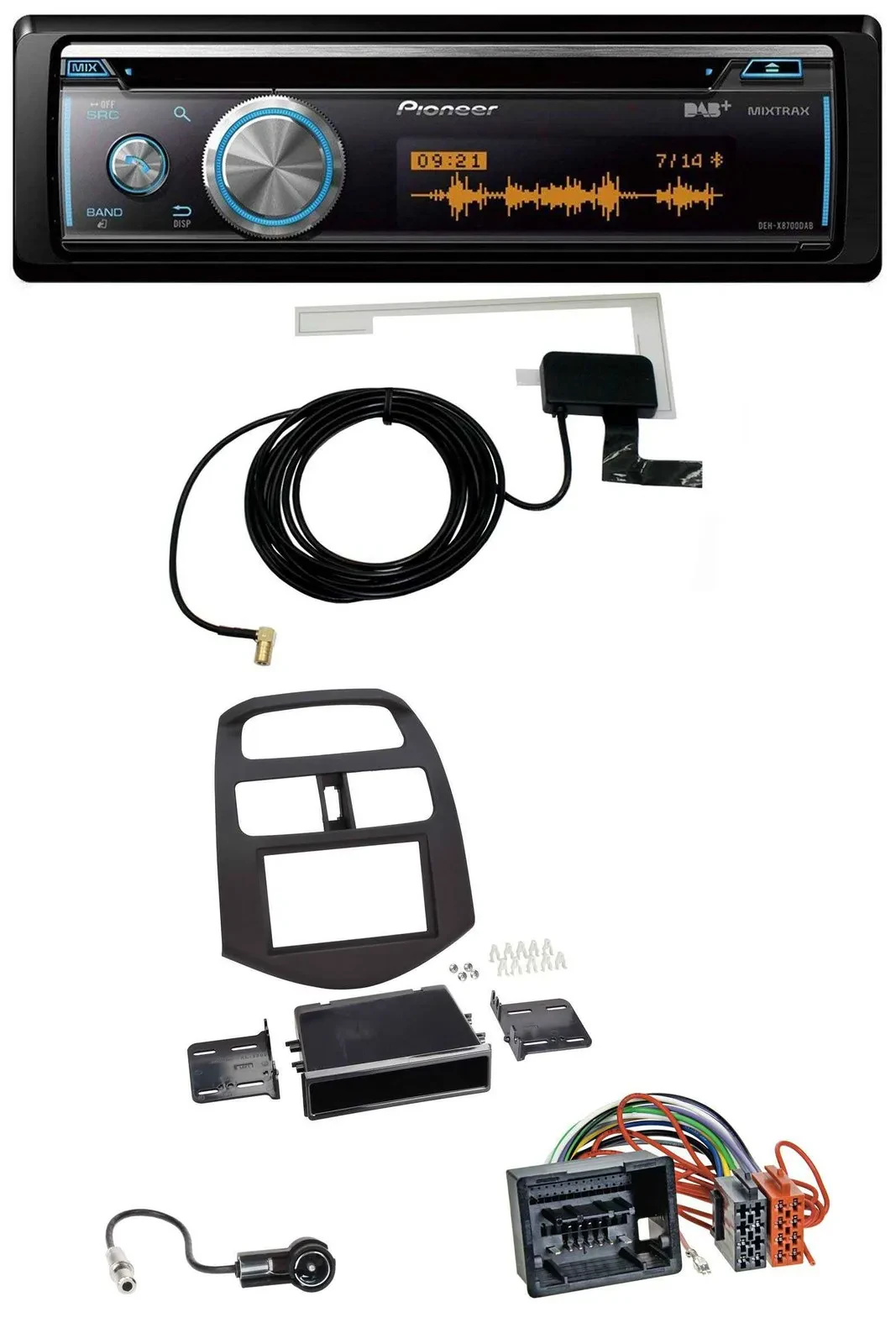 Автомагнитола для Chevrolet Spark Pioneer Bluetooth, DAB, MP3, USB, CD