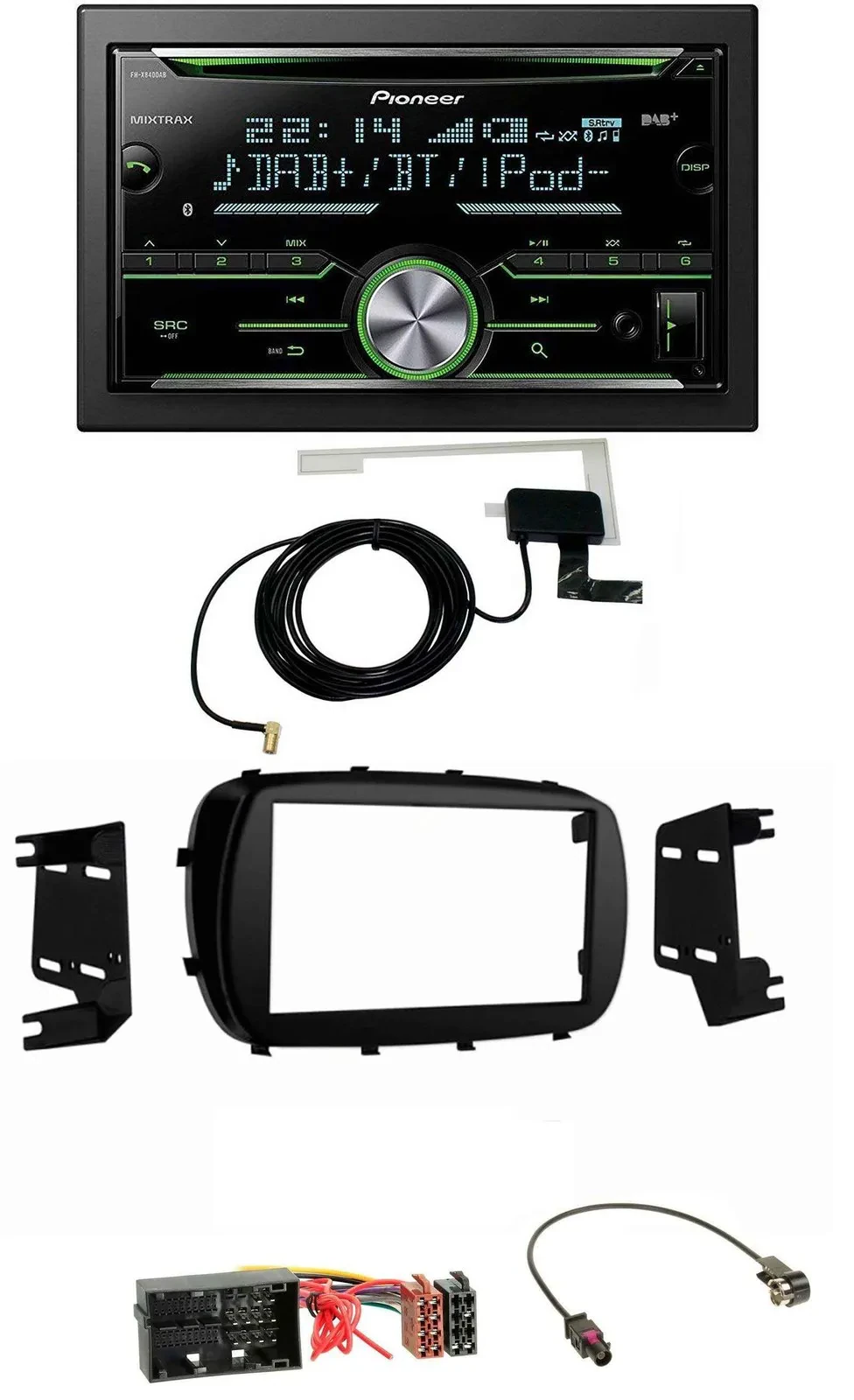 Автомагнитола Pioneer 2DIN CD/USB MP3 Bluetooth DAB для Fiat 500X (с 2015)