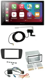 Pioneer USB Bluetooth DAB MP3 2DIN Autoradio für Seat Ibiza ab 08 nitschwarz
