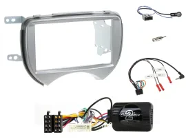 Radioset Lenkradadapter Doppel DIN Autoradio für Nissan Micra 2010-2013 silber