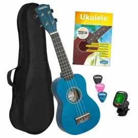 CASCHA HH 3971 Multiling. Sopran Ukulele Set blau
