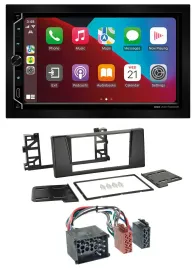 ESX 2DIN DAB USB MP3 Bluetooth Autoradio für BMW 5er (E39) X5 Rundpin