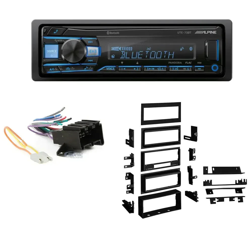 Автомагнитола для Chevrolet Camaro (1982–1989) Alpine UTE-73BT Single-DIN, Bluetooth, с пультом ДУ (набор)