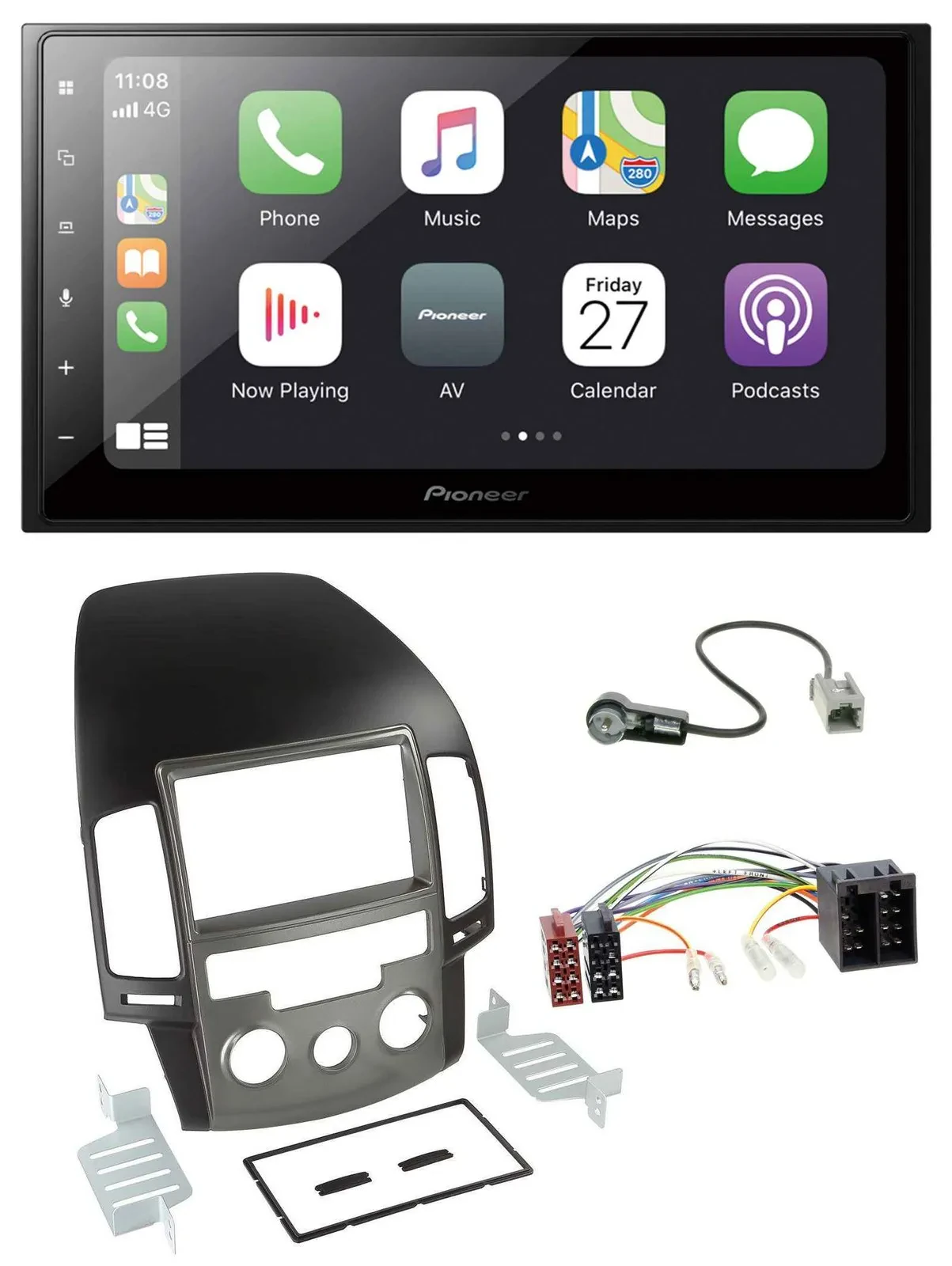 Автомагнитола для Hyundai i30 Pioneer 2-DIN, MP3, Bluetooth, DAB, USB