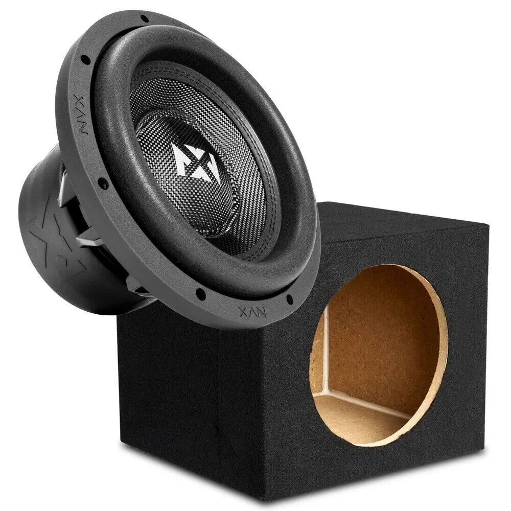 NVX VCW104 v3 1500W Dual 4-ohm 10" Car Subwoofer with Sealed Enclosure Box