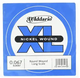 Струна для бас-гитары D'Addario XLB067, сталь никелированная, круглая оплетка, калибр 67