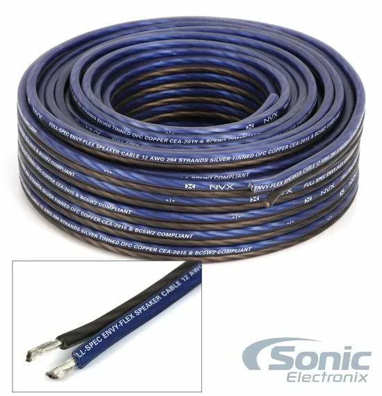 NVX XWS1275 75 ft. of True Spec 12 AWG Gauge EnvyFlex Speaker Cable Wire