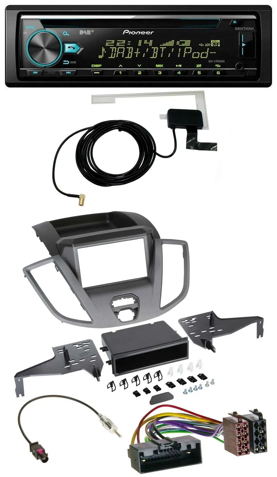 Pioneer MP3 AUX CD USB DAB Autoradio für Ford Transit V363 (2014-2018)