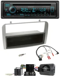 Kenwood Bluetooth DAB CD Lenkrad USB Autoradio für Alfa GT 147 07-10 silber Abla