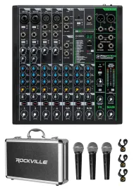 Mackie ProFX10v3 10-Channel Professional Effects Mixer w/USB+(3) Mics ProFX10 v3