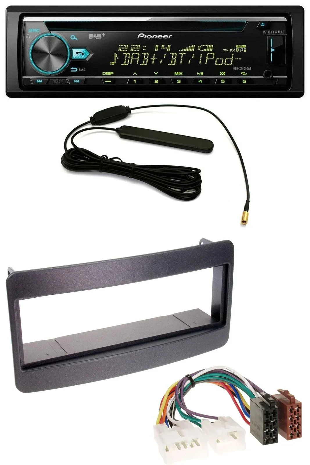 Pioneer CD MP3 AUX DAB USB Autoradio für Toyota Celica, MR2 - schwarz