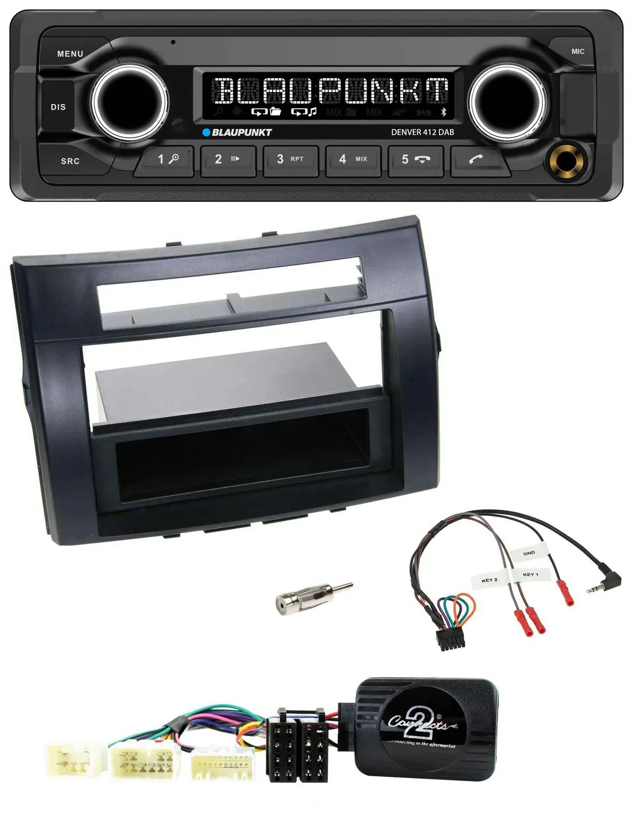 Blaupunkt Bluetooth DAB Lenkrad USB Autoradio für Toyota Corolla Verso 04-07 sch