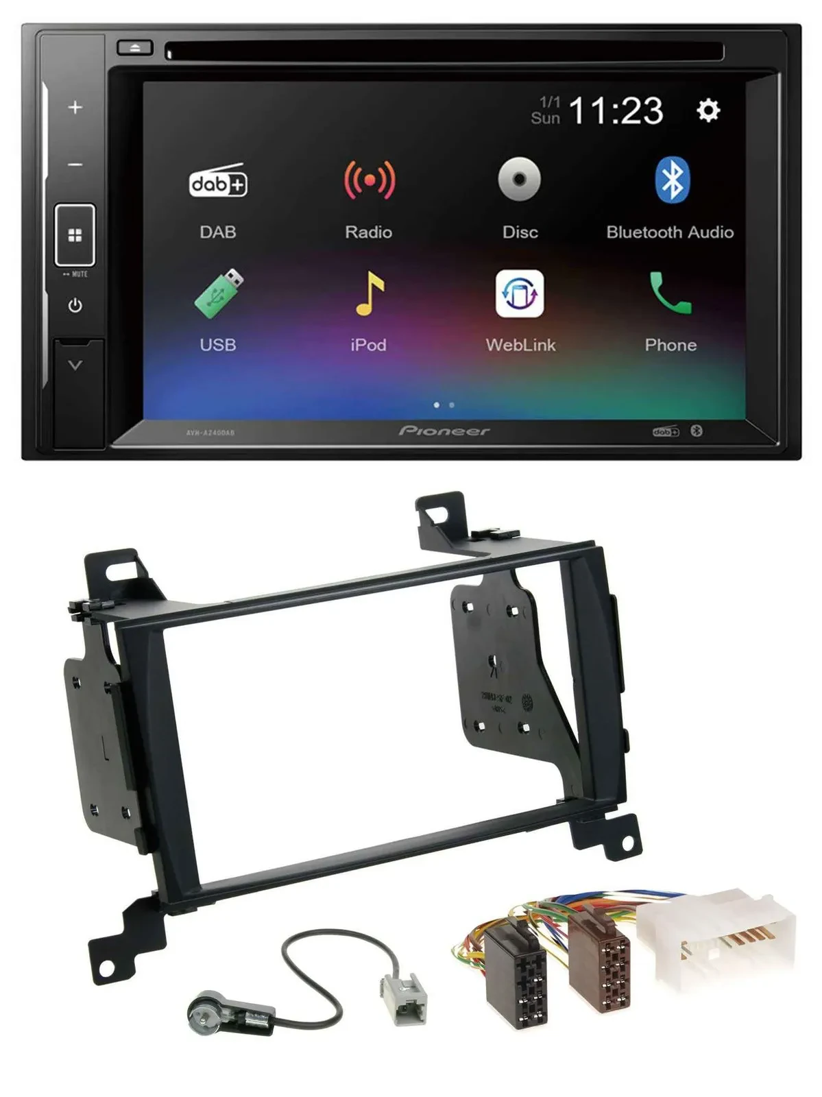 Pioneer Bluetooth MP3 USB 2DIN DAB DVD Autoradio für Hyundai Santa Fe 2007-2012
