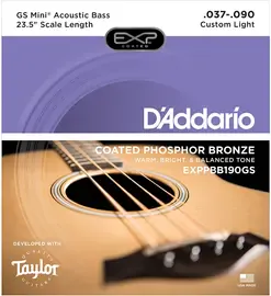 Струны для акустической бас-гитары D'Addario Coated Phosphor Bronze EXPPBB190GS 37-90